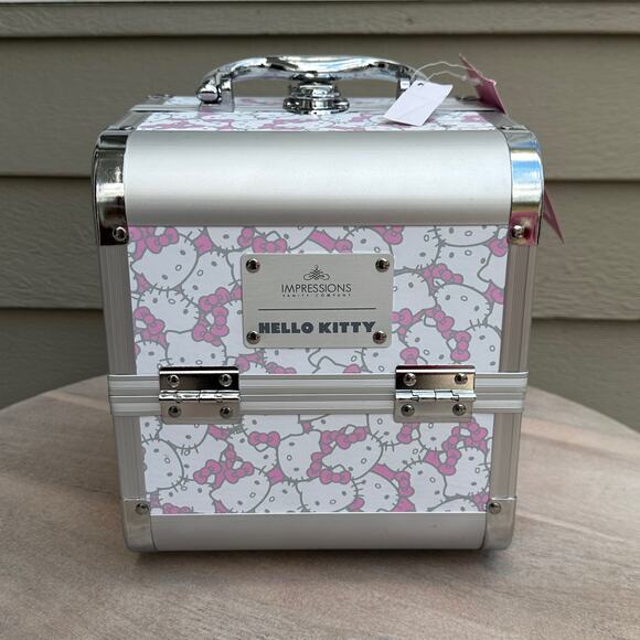 Sanrio Hello Kitty x Impressions Vanity SlayCube White Makeup Travel Case NEW - Picture 1 of 16